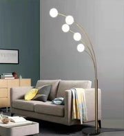 ORBICULAR ANTIQUE BRASS FLOOR LAMP