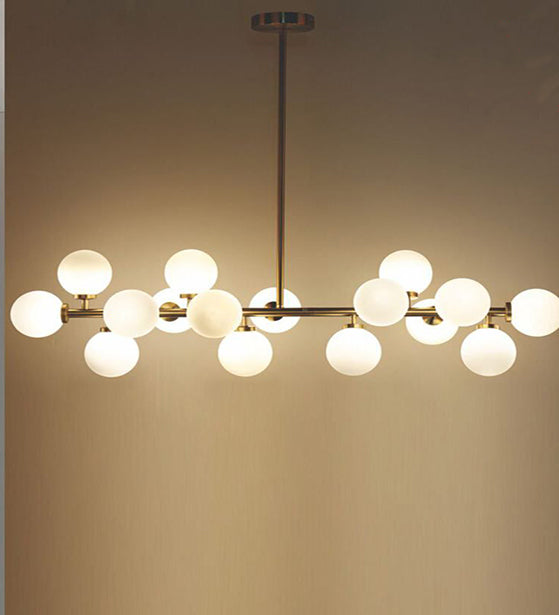 DAZZLED MILKY WHITE BUBBLED CHANDELIER