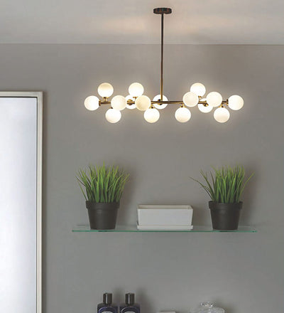 DAZZLED MILKY WHITE BUBBLED CHANDELIER
