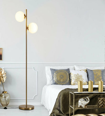SPRUCE ANTIQUE BRASS FLOOR LAMP