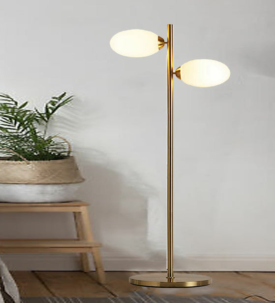 SPRUCE ANTIQUE BRASS FLOOR LAMP