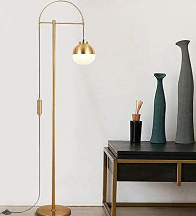 ACUTE ANTIQUE BRASS FLOOR LAMP