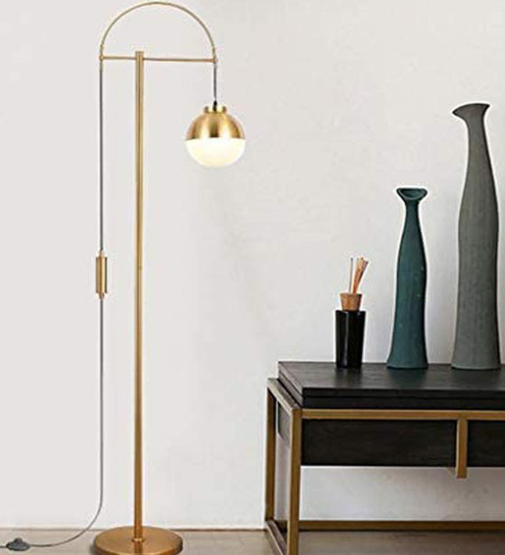 ACUTE ANTIQUE BRASS FLOOR LAMP