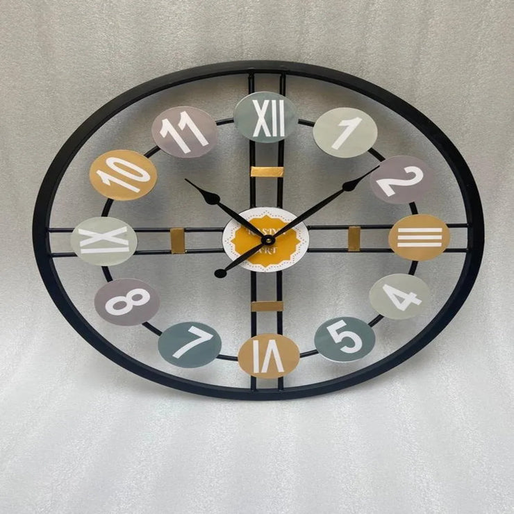 ANTIQUE BLACK CAMBER TRINKET WALL CLOCK